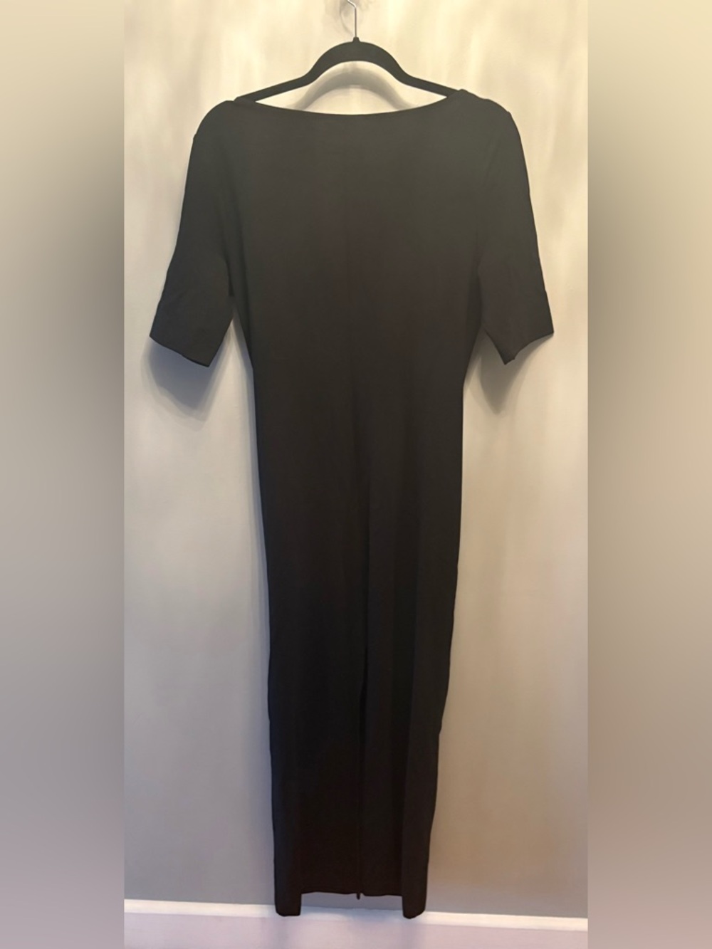 COS Black Gathered T-Shirt Midi Dress NWT Medium – Minimalist Chic - Picture 10 of 11